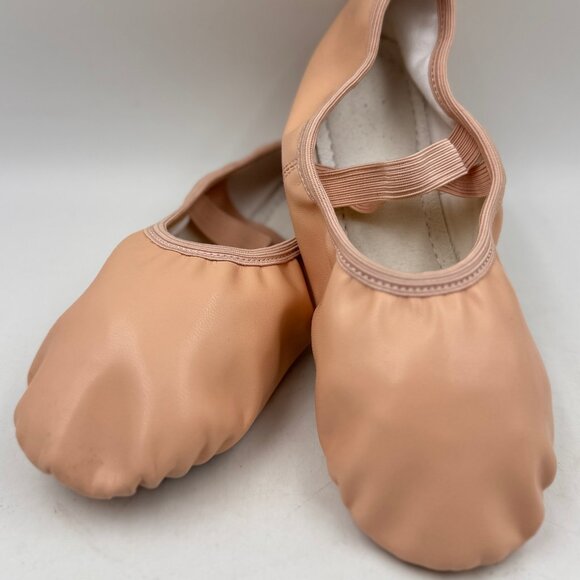 Stelle Ballet Ballerina Dance Shoes Slippers 3ML Leather Full Sole Shoes Beige - Picture 9 of 12